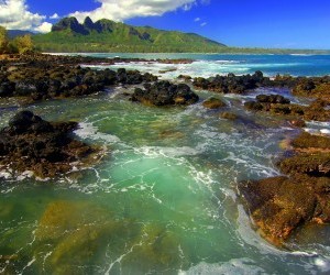 Kong Mountain Seascape, Kauai wallpaper