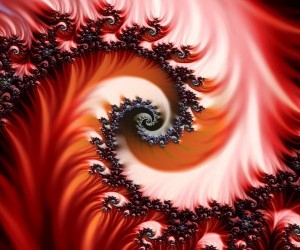 red fractal wallpaper