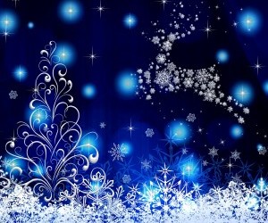 Blue Merry Christmas wallpaper