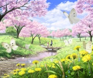 anime spring wallpaper