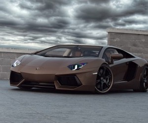 Brown Lamborghini Aventador wallpaper