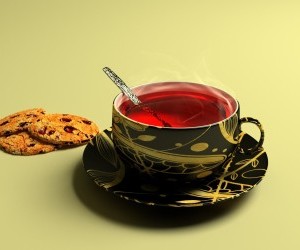 tea and cookies wallpaper