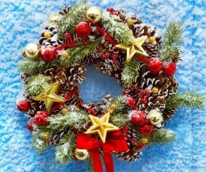 christmas wreath wallpaper