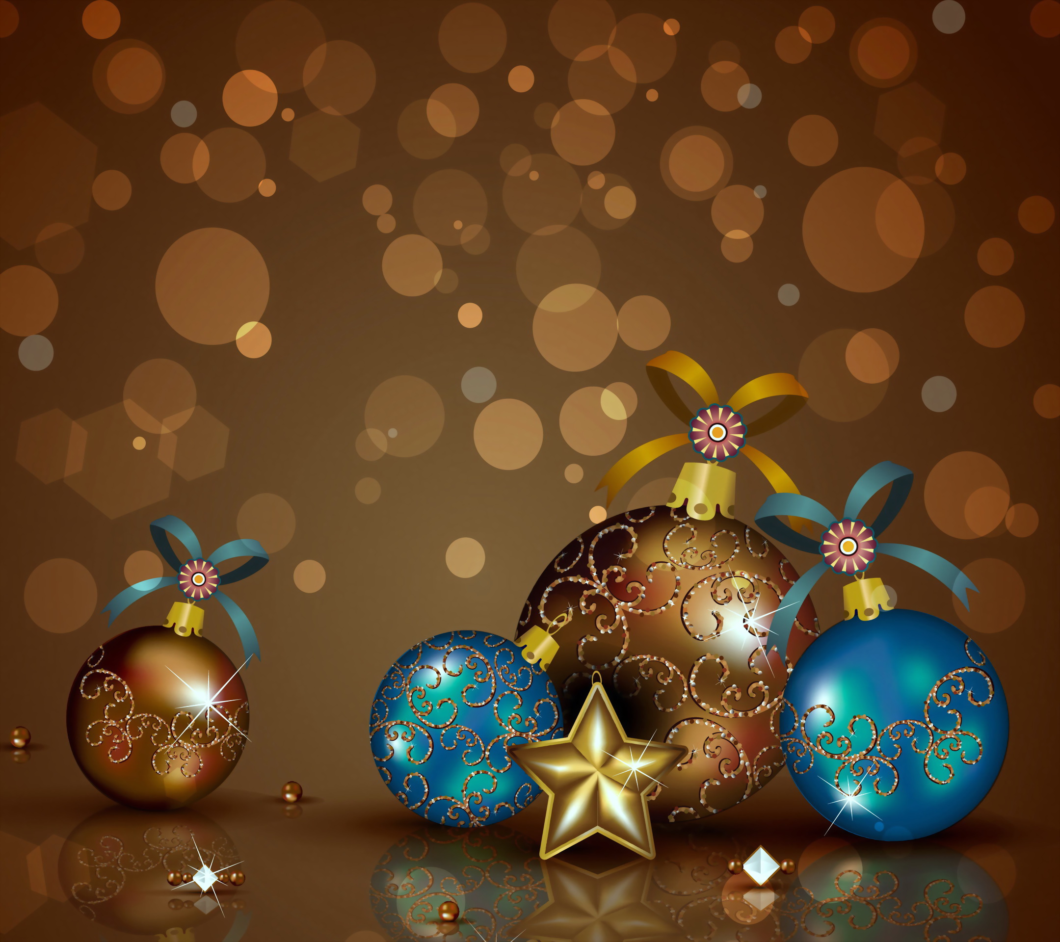 christmas balls wallpaper download