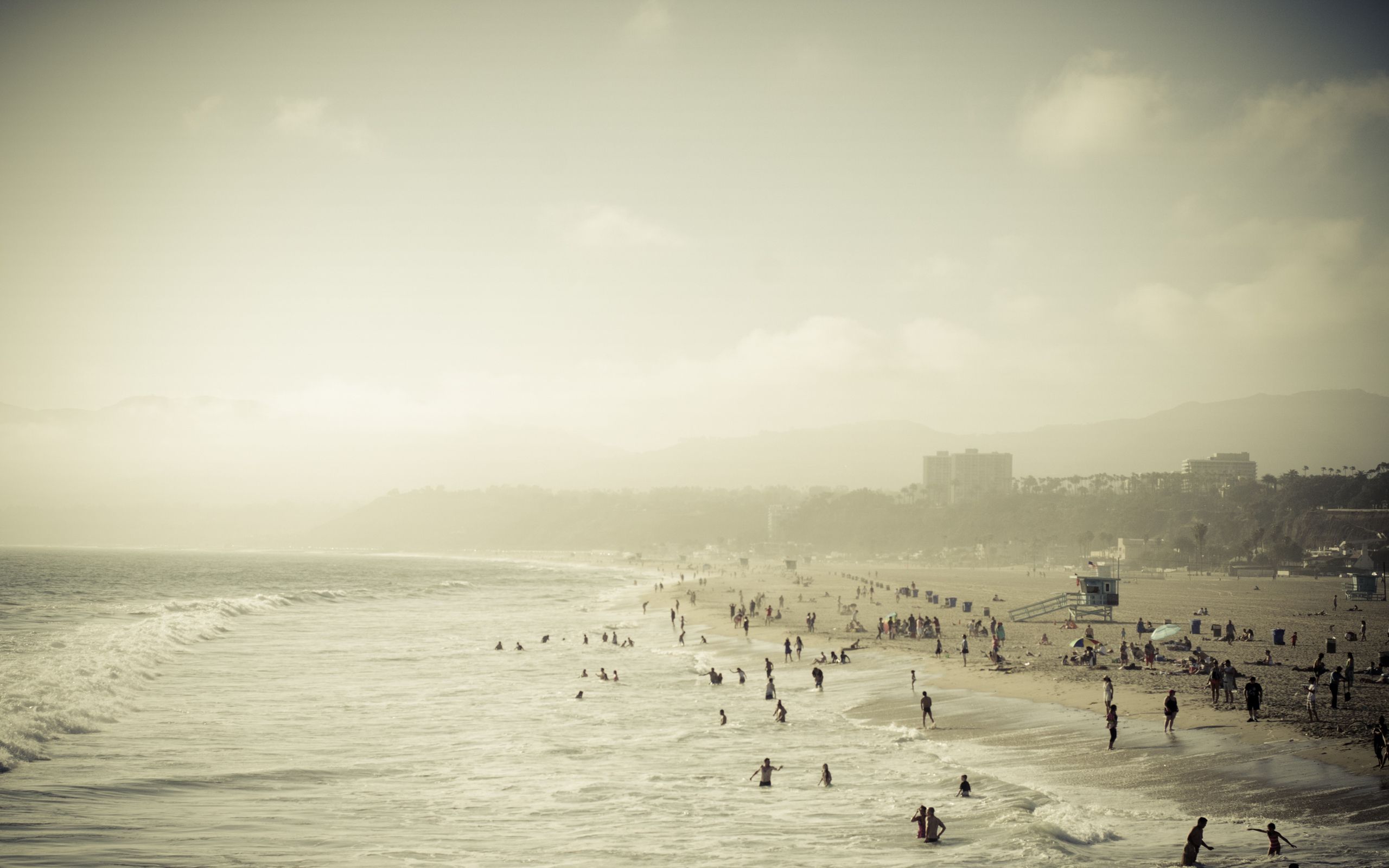 Santa monica beach wallpaper download