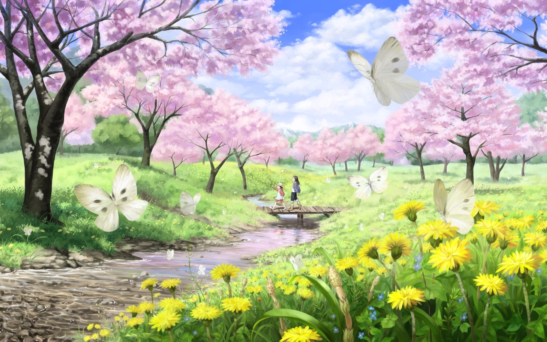 anime spring wallpaper download