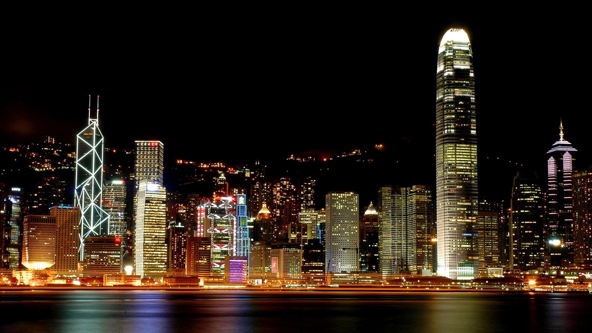 hong kong at night wallpaper download