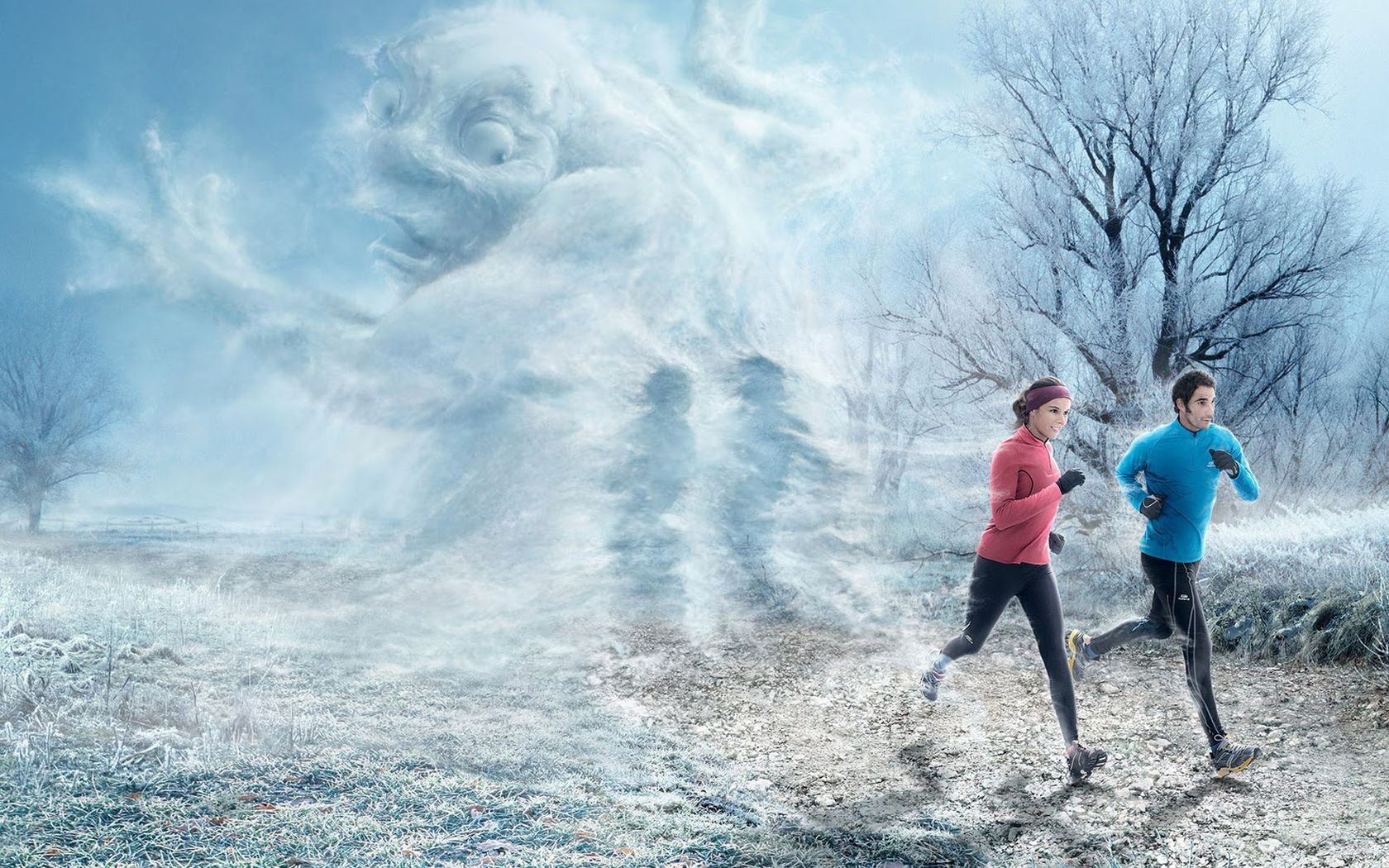 Ghost Jogging in the park wallpaper download