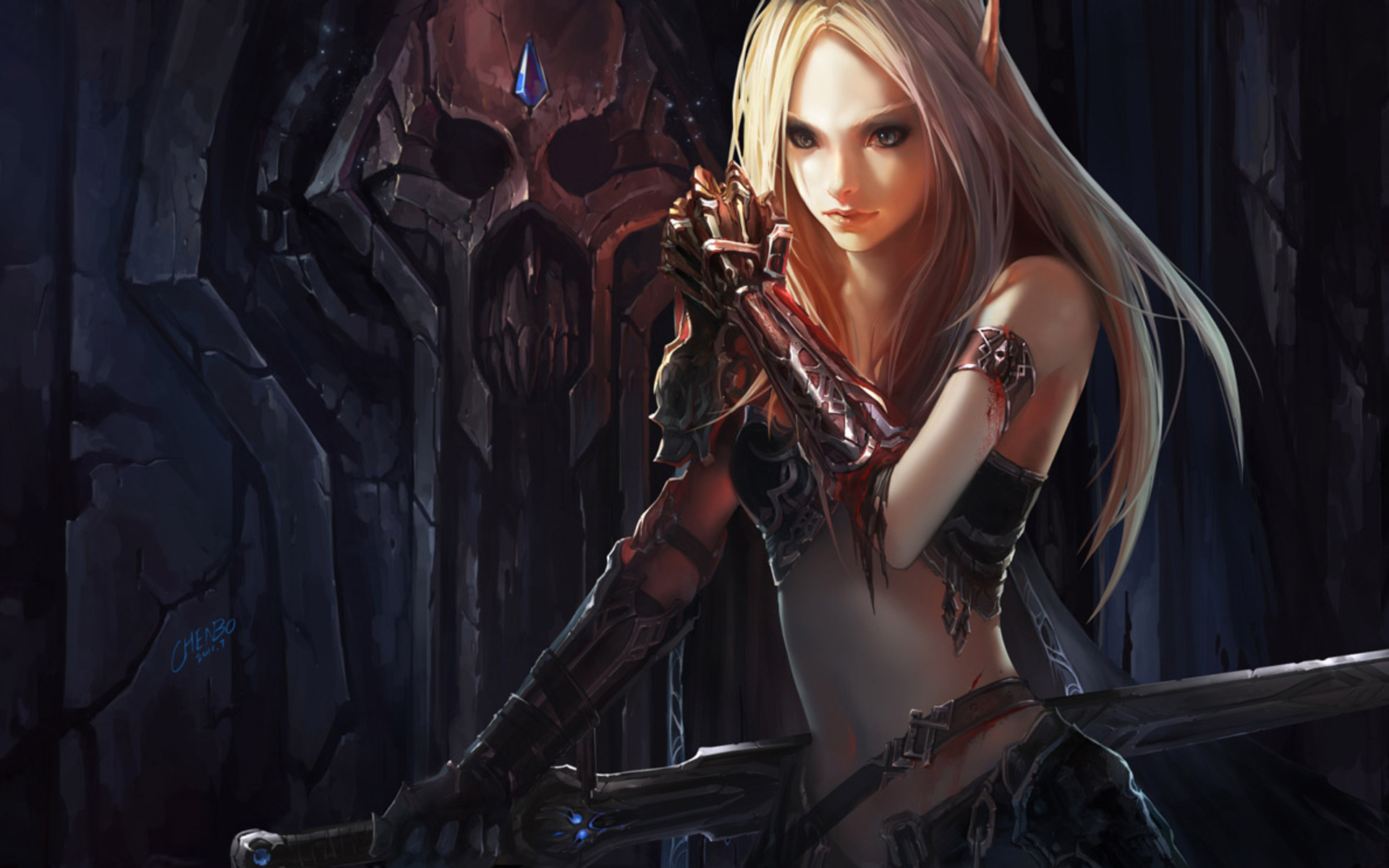 Beautiful Elf Blond Girl - World of Warcraft wallpaper download