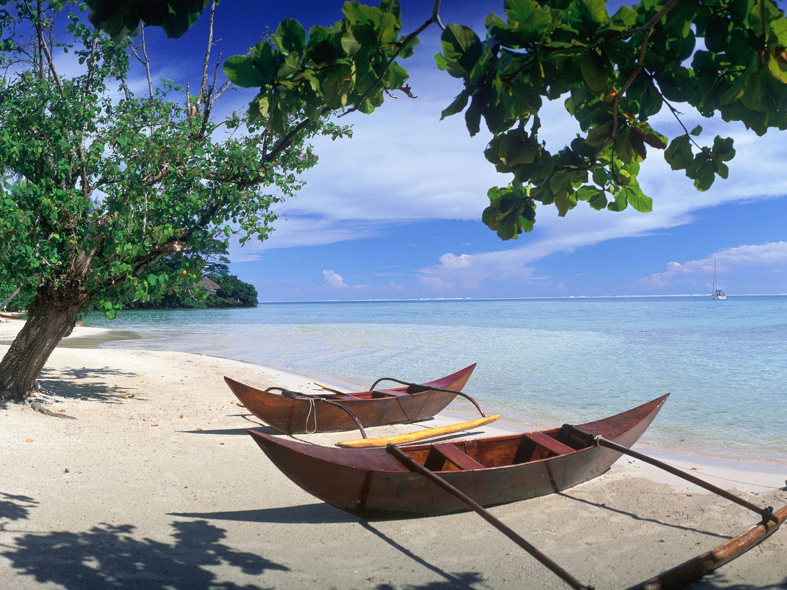 Hana Iti Beach, Huahine Island, Tahiti wallpaper download