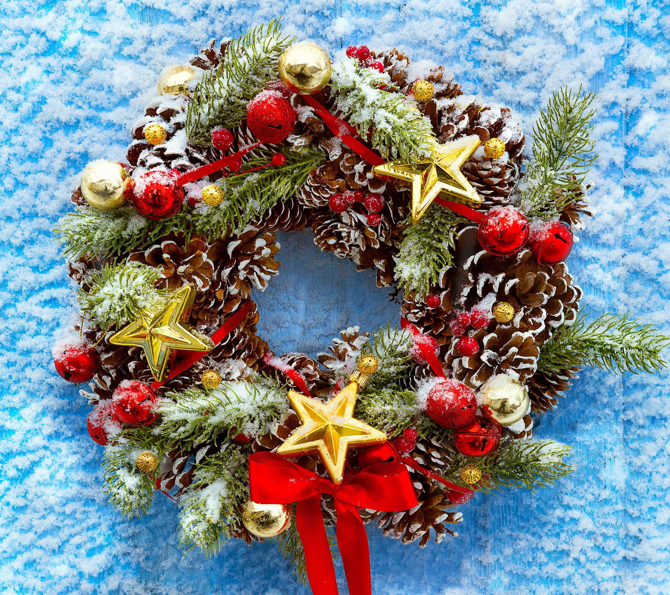 christmas wreath wallpaper download