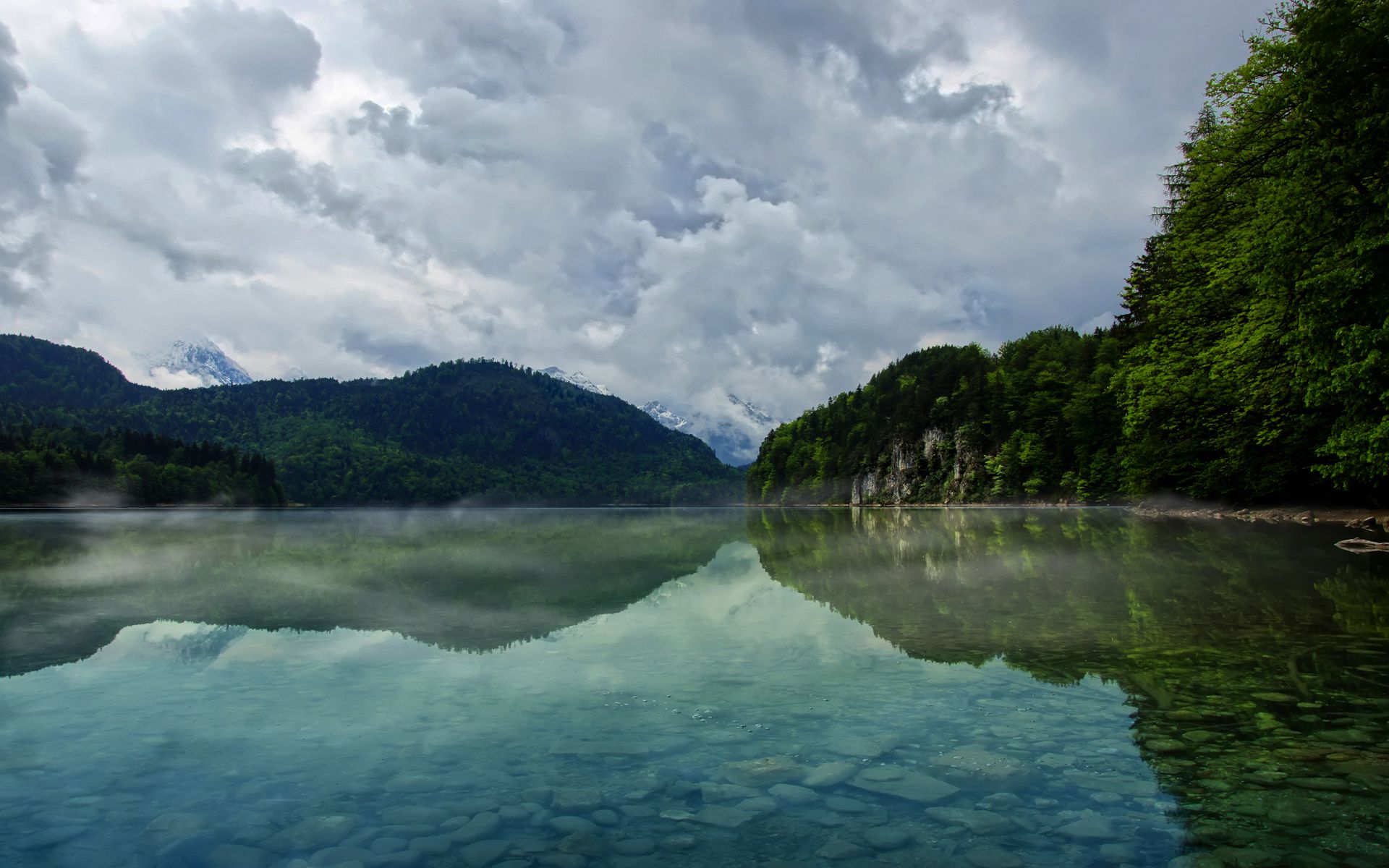 Peaceful river and sky wallpaper download