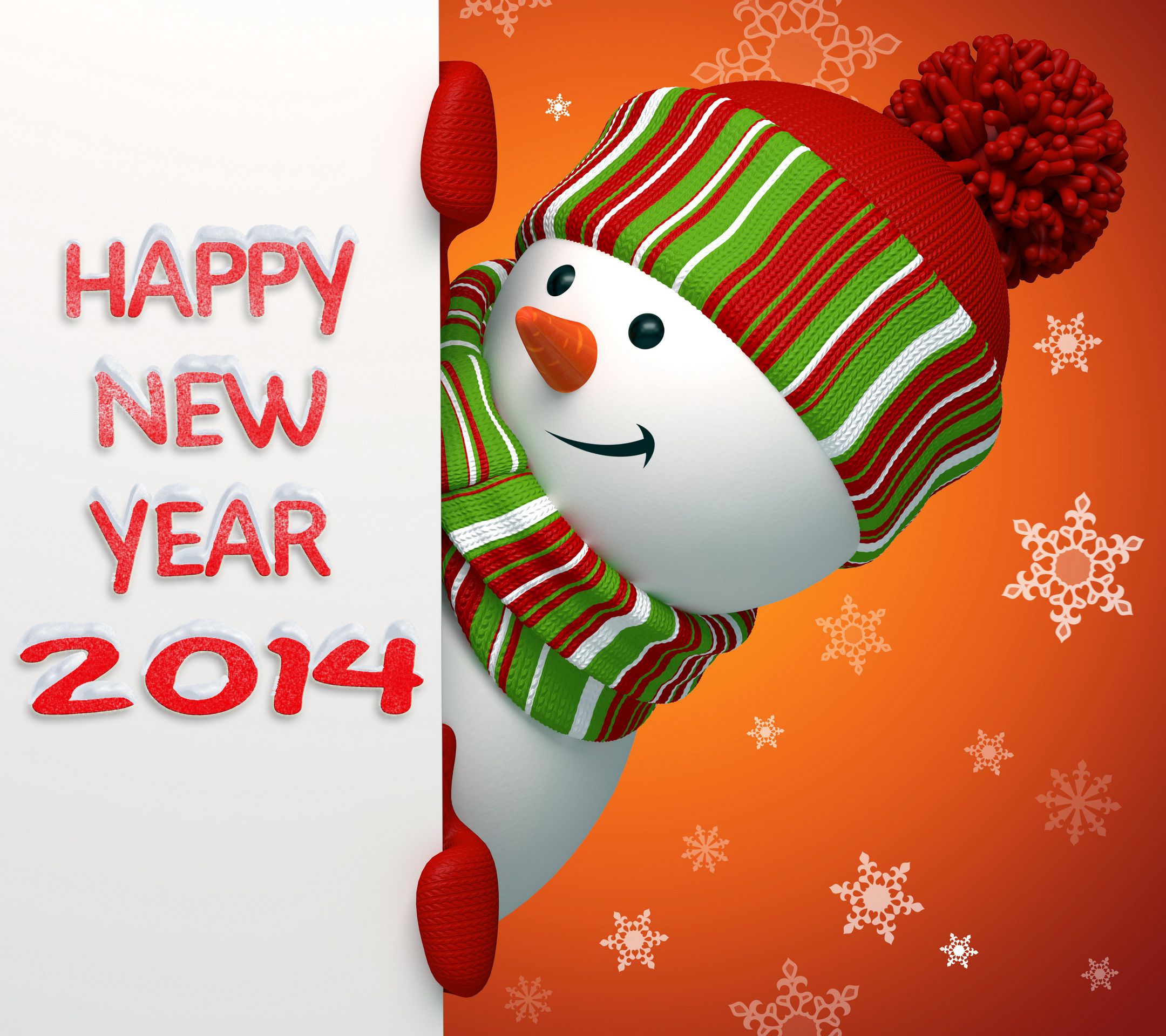 happy new year snowman wallpaper download